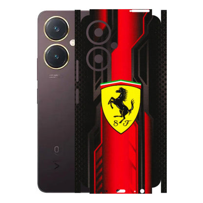 VIVO Y Series Phone Skins (All Models) - Black Ferrari Logo - 3D Embossed Finish (L-253) Vivo Y27 4G