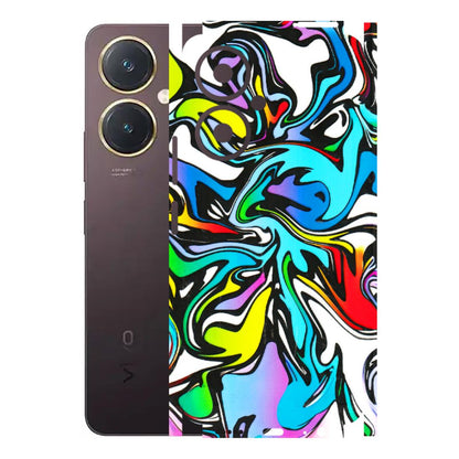 VIVO Y Series Phone Skins (All Models) - Abstract Colour Paints - 3D Embossed Finish (L-271) Vivo Y27 4G