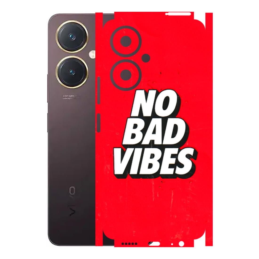 VIVO Y Series Phone Skins (All Models) - No Bad Vibes - 3D Embossed Finish (L-280) Vivo Y27 4G