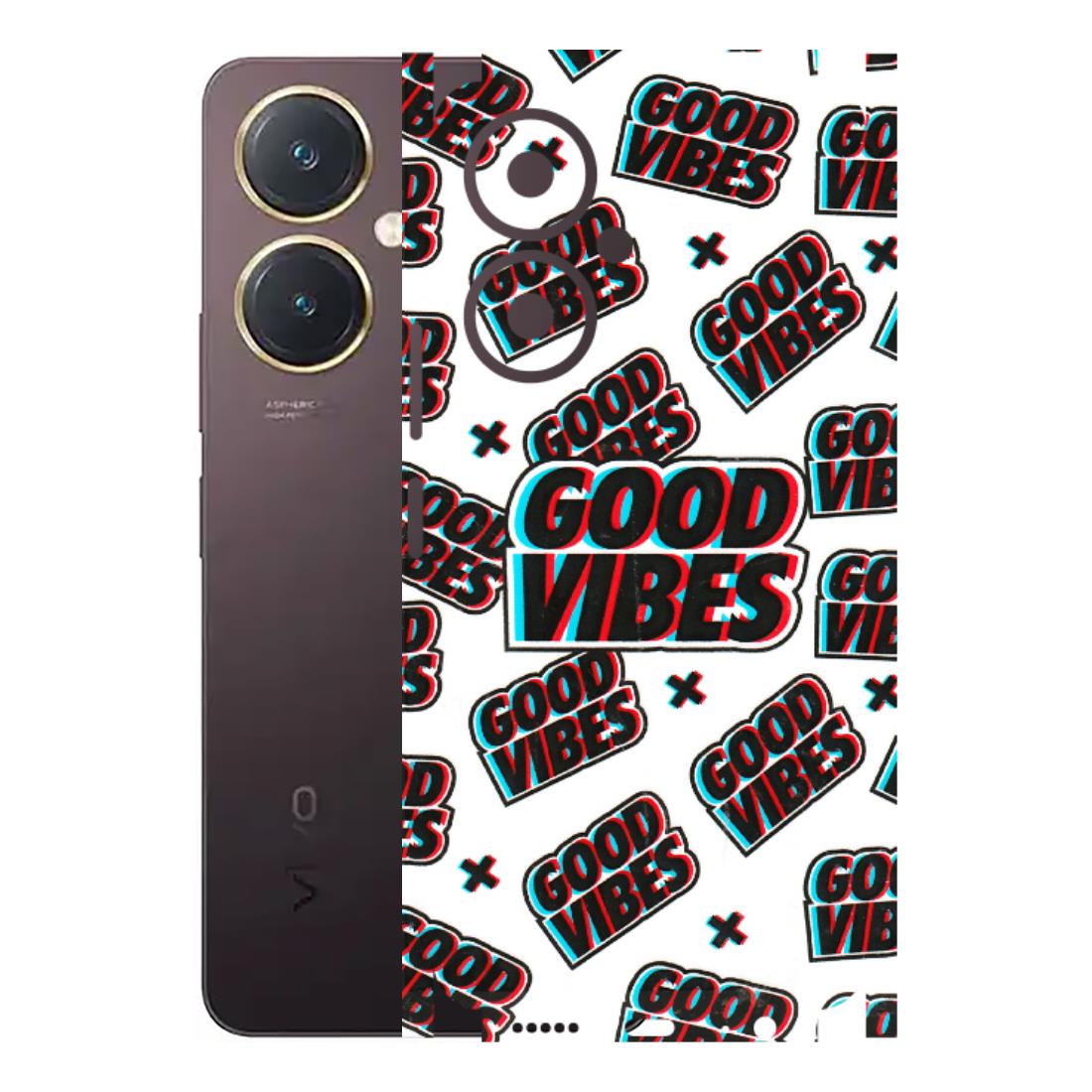 VIVO Y Series Phone Skins (All Models) - Good Vibes - 3D Embossed Finish (L-282) Vivo Y27 4G