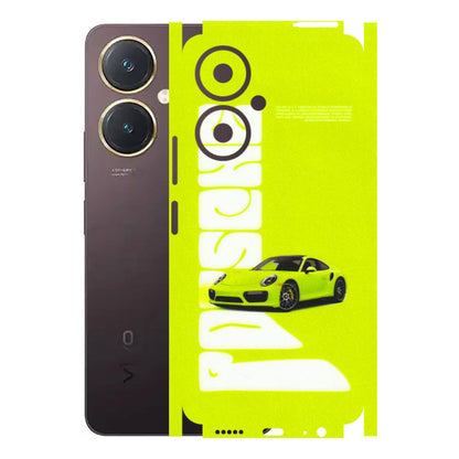 VIVO Y Series Phone Skins (All Models) - Lime Green Porche - 3D Embossed Finish (L-30) Vivo Y27 4G