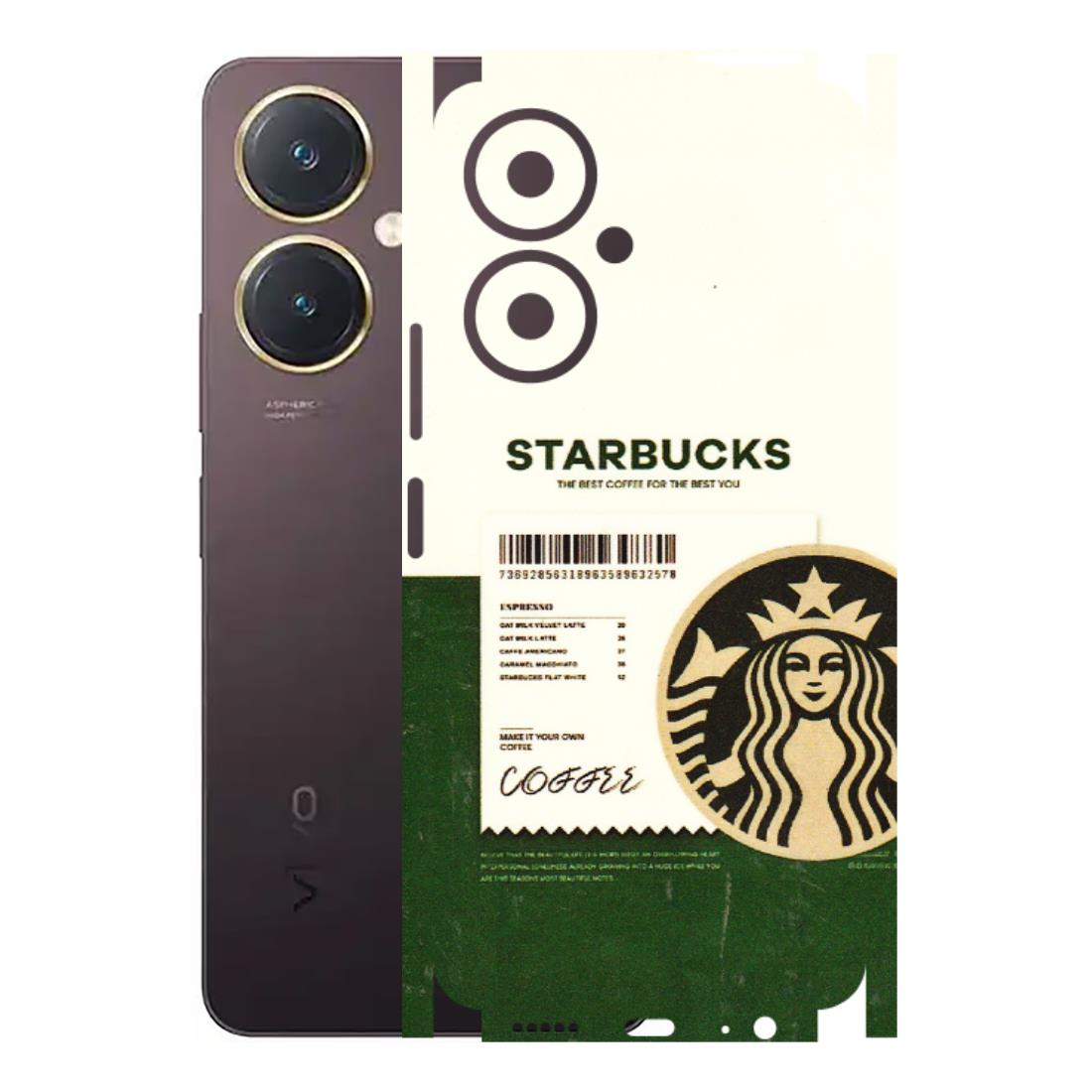 VIVO Y Series Phone Skins (All Models) - Starbucks Barcode - 3D Embossed Finish (L-308) Vivo Y27 4G