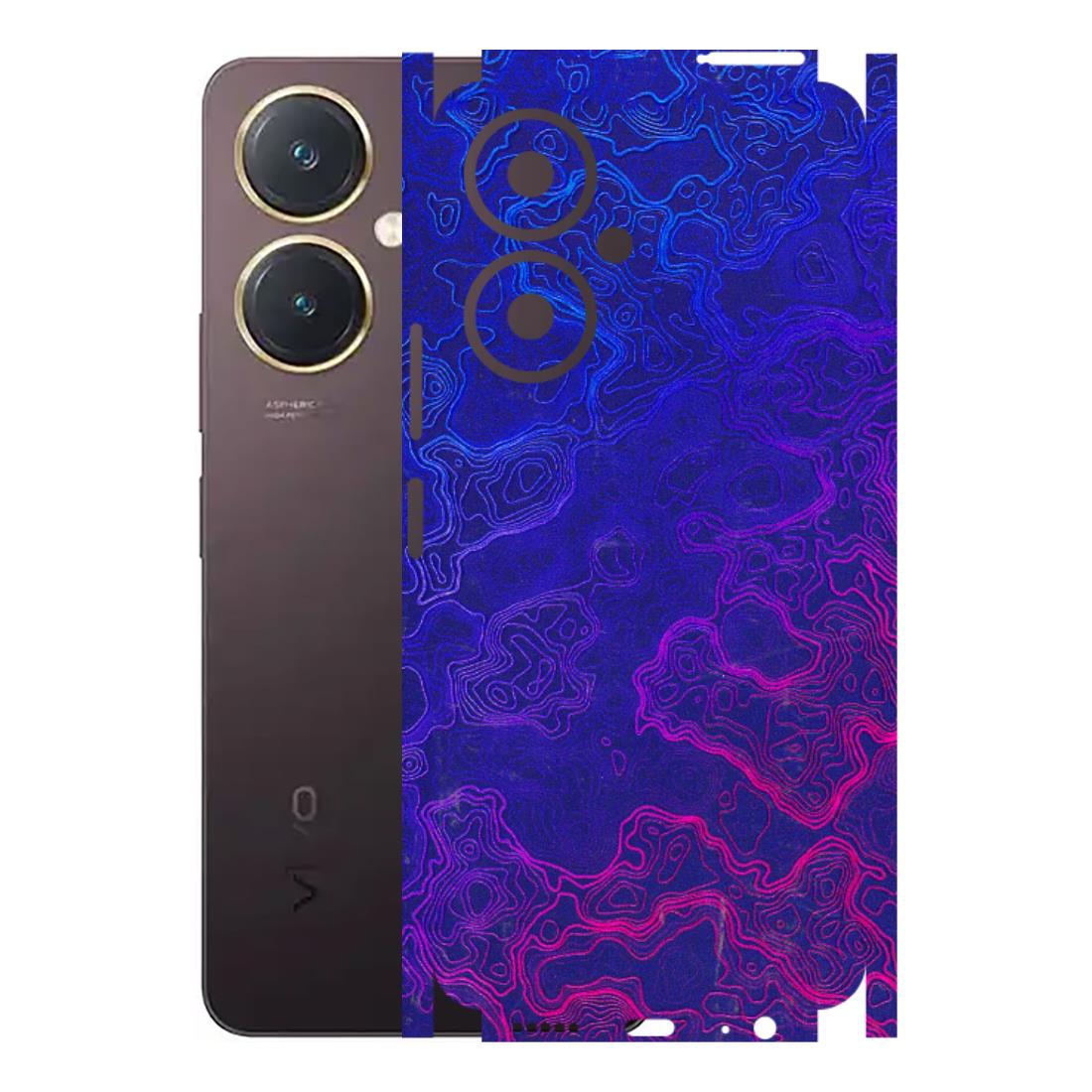 VIVO Y Series Phone Skins (All Models) - Purple Ripples Swirl - 3D Embossed Finish (L-314) Vivo Y27 4G