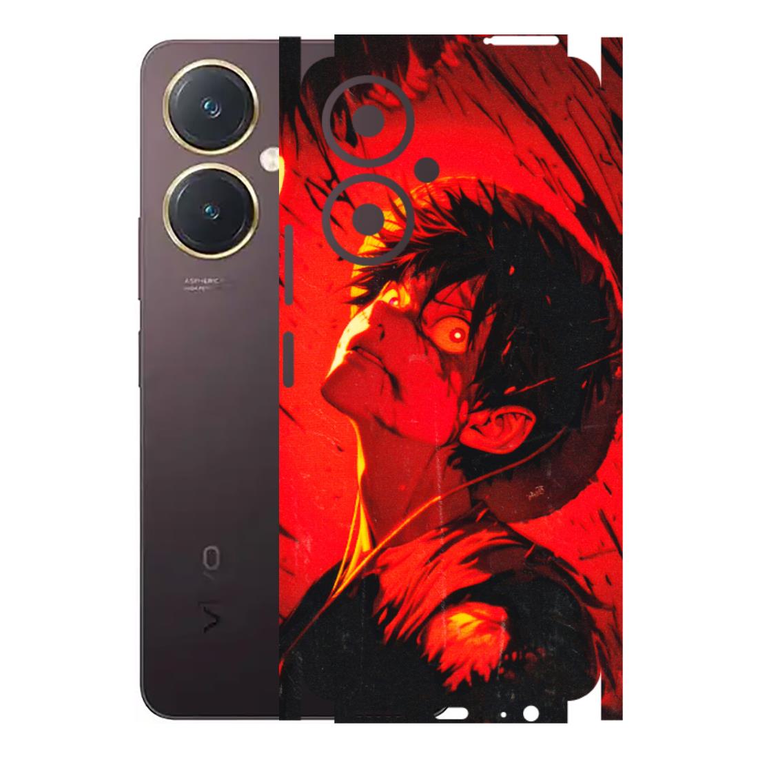 VIVO Y Series Phone Skins (All Models) - D.Luffy Power Up One Piece Anime - 3D Embossed Finish (L-326) Vivo Y27 4G