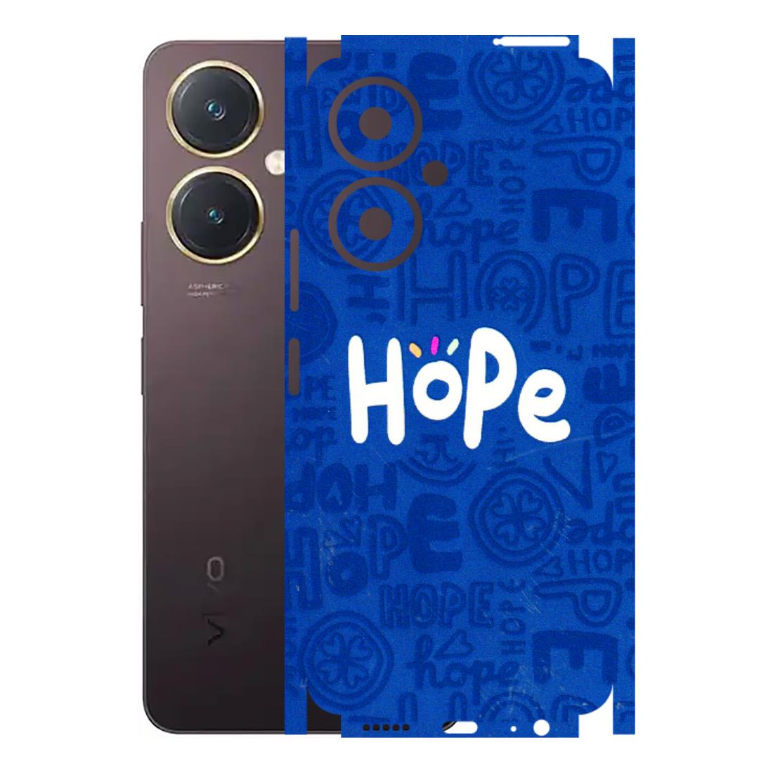 VIVO Y Series Phone Skins (All Models) - Hope Doodles Blue - 3D Embossed Finish (L-43) Vivo Y27 4G