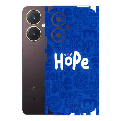 VIVO Y Series Phone Skins (All Models) - Hope Doodles Blue - 3D Embossed Finish (L-43) Vivo Y27 4G