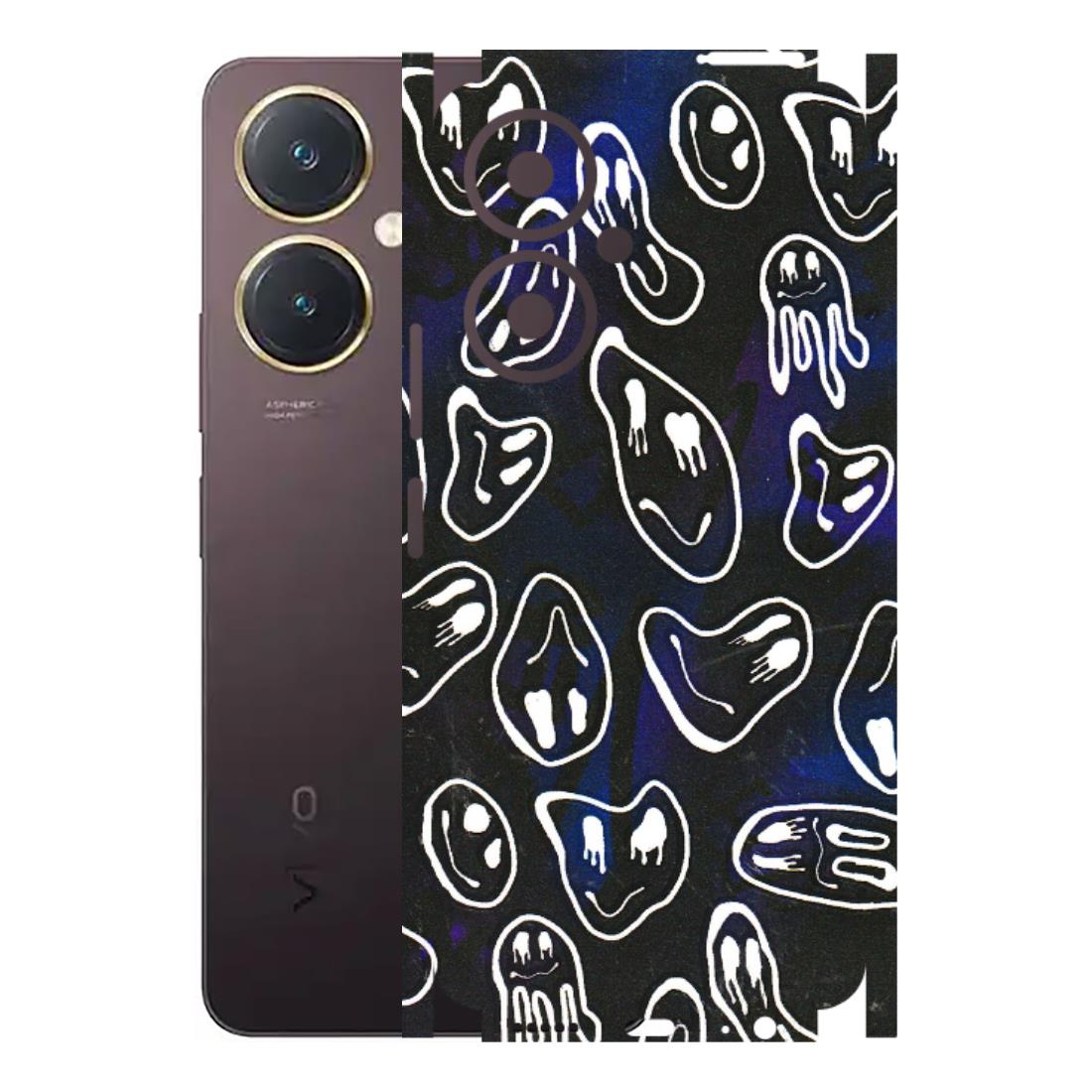 VIVO Y Series Phone Skins (All Models) - Distorted Smileys - 3D Embossed Finish (L-92) Vivo Y27 4G