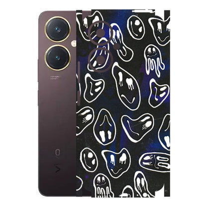 VIVO Y Series Phone Skins (All Models) - Distorted Smileys - 3D Embossed Finish (L-92) Vivo Y27 4G