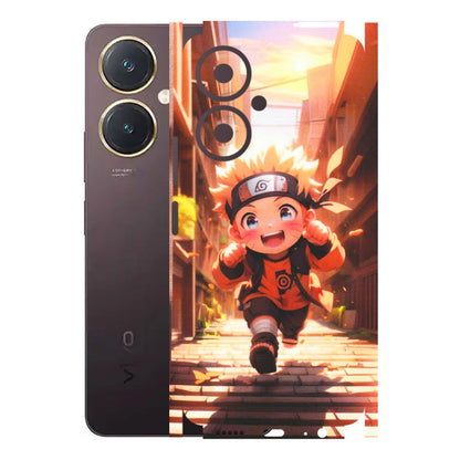 VIVO Y Series Phone Skins (All Models) - Naruto Cute Toon Running - Matte Finish (M-04) Vivo Y27 4G