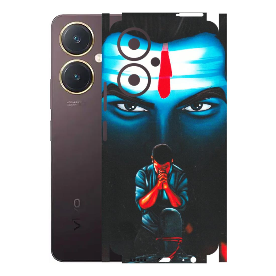 VIVO Y Series Phone Skins (All Models) - Mahakal Bhakt - Matte Finish (M-112) Vivo Y27 4G