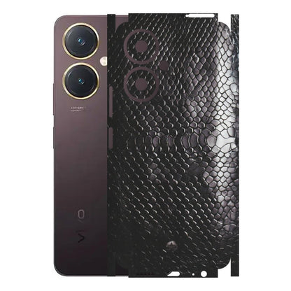 VIVO Y Series Phone Skins (All Models) - Black Snack Leather - Matte Finish (M-147) Vivo Y27 4G