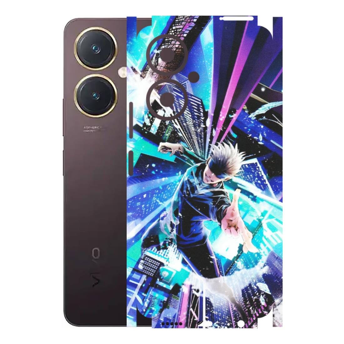VIVO Y Series Phone Skins (All Models) - Manga Action Jujustu Kaisen Anime - Matte Finish (M-155) Vivo Y27 4G