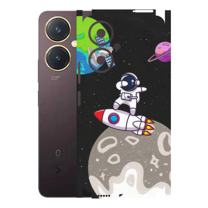 VIVO Y Series Phone Skins (All Models) - Astronaut Vibing Toon Running - Matte Finish (M-39) Vivo Y27 4G