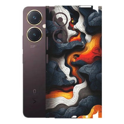 VIVO Y Series Phone Skins (All Models) - Abstract Volcanic Layers - Matte Finish (M-52) Vivo Y27 4G