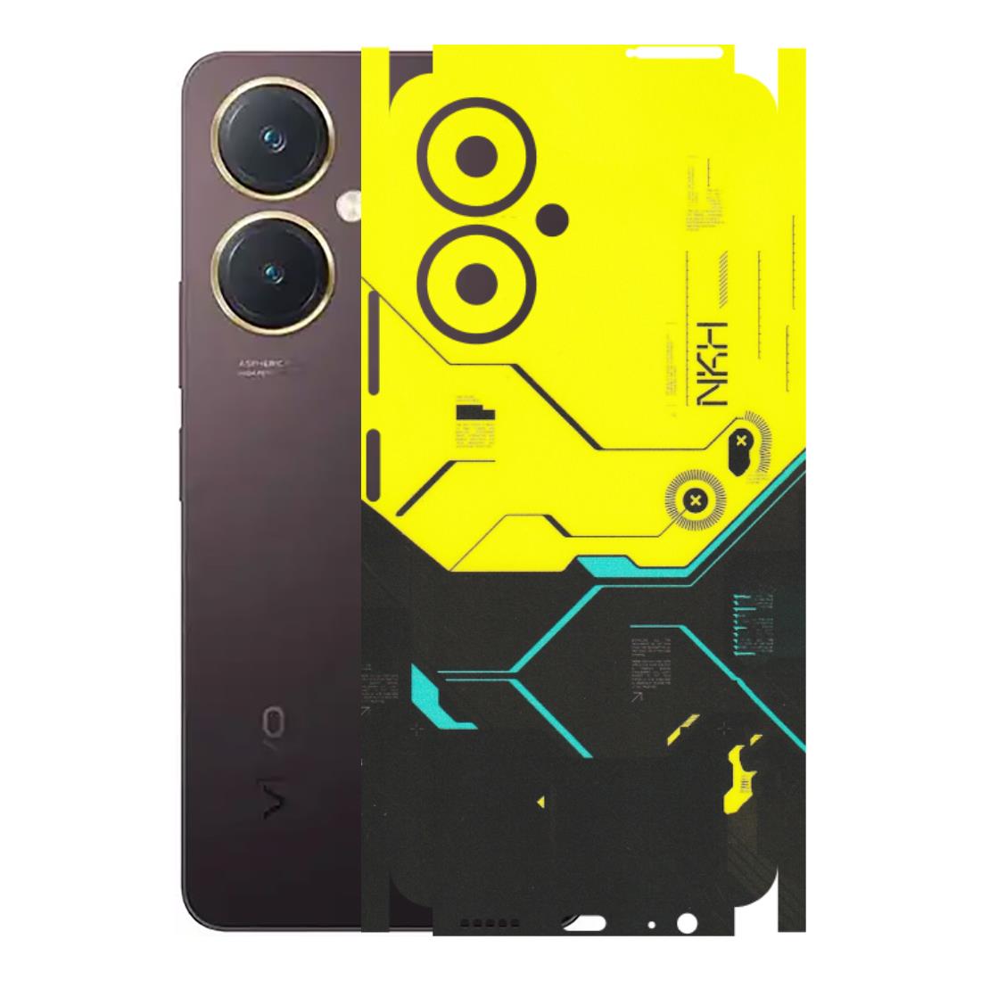 VIVO Y Series Phone Skins (All Models) - Black Yellow Technica - Matte Finish (M-53) Vivo Y27 4G