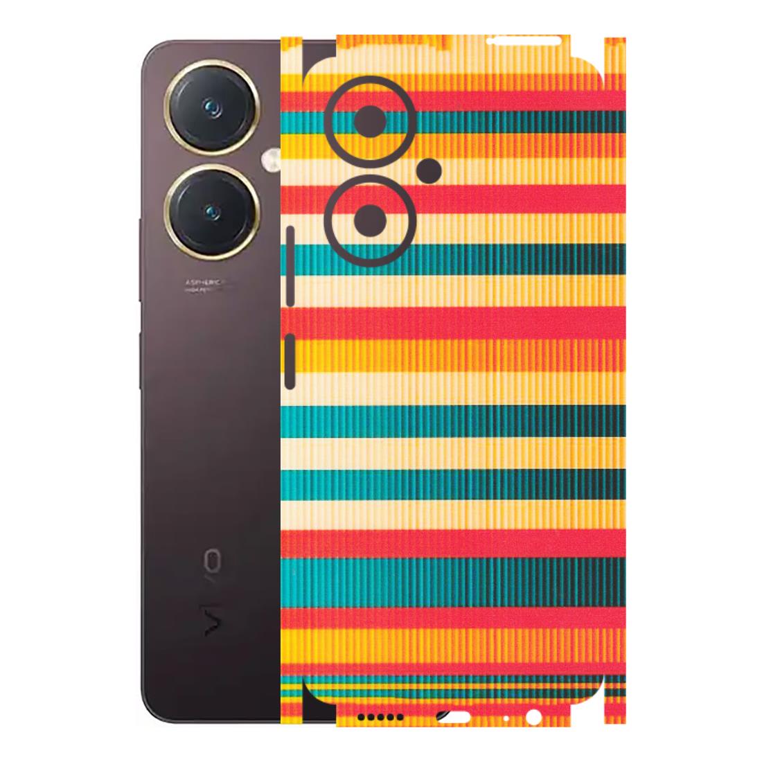 VIVO Y Series Phone Skins (All Models) - Colourful Stripes Soothing Effect - Matte Finish (M-86) Vivo Y27 4G