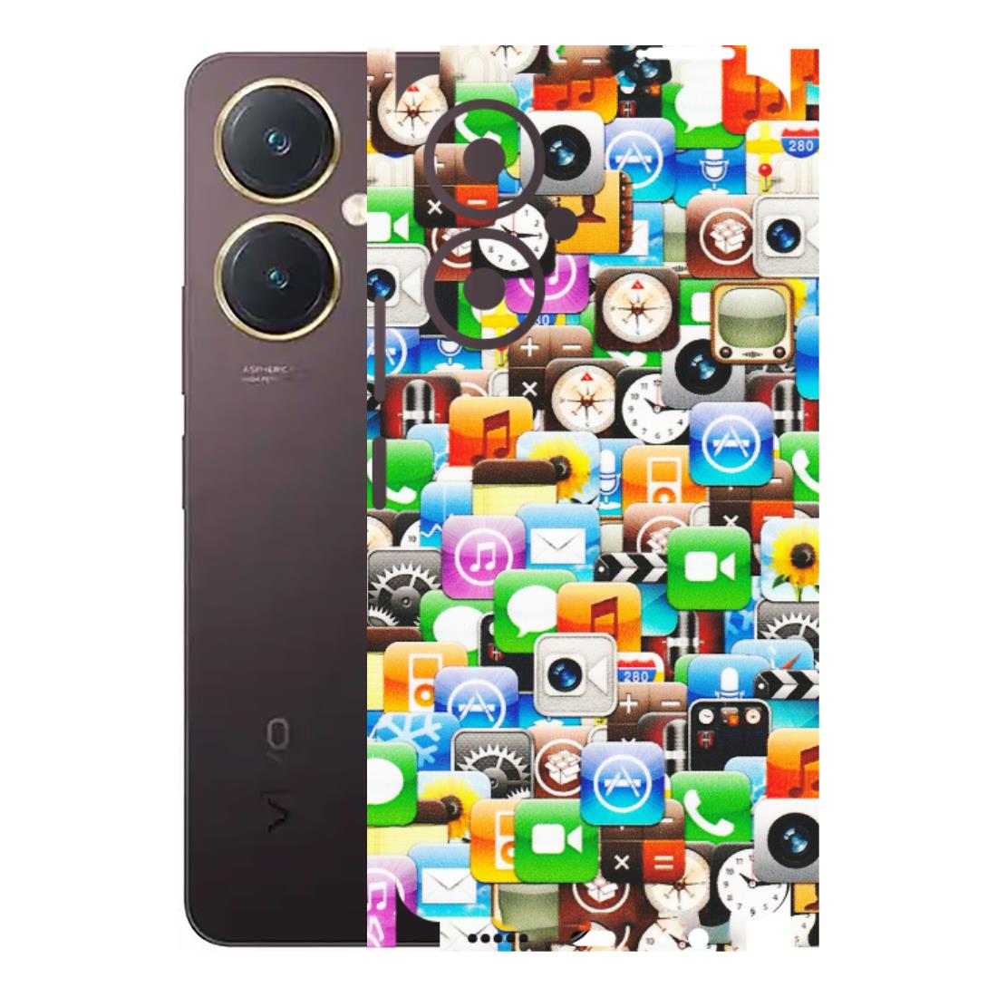 VIVO Y Series Phone Skins (All Models) - All Apple Icons - Matte Finish (M-93) Vivo Y27 4G