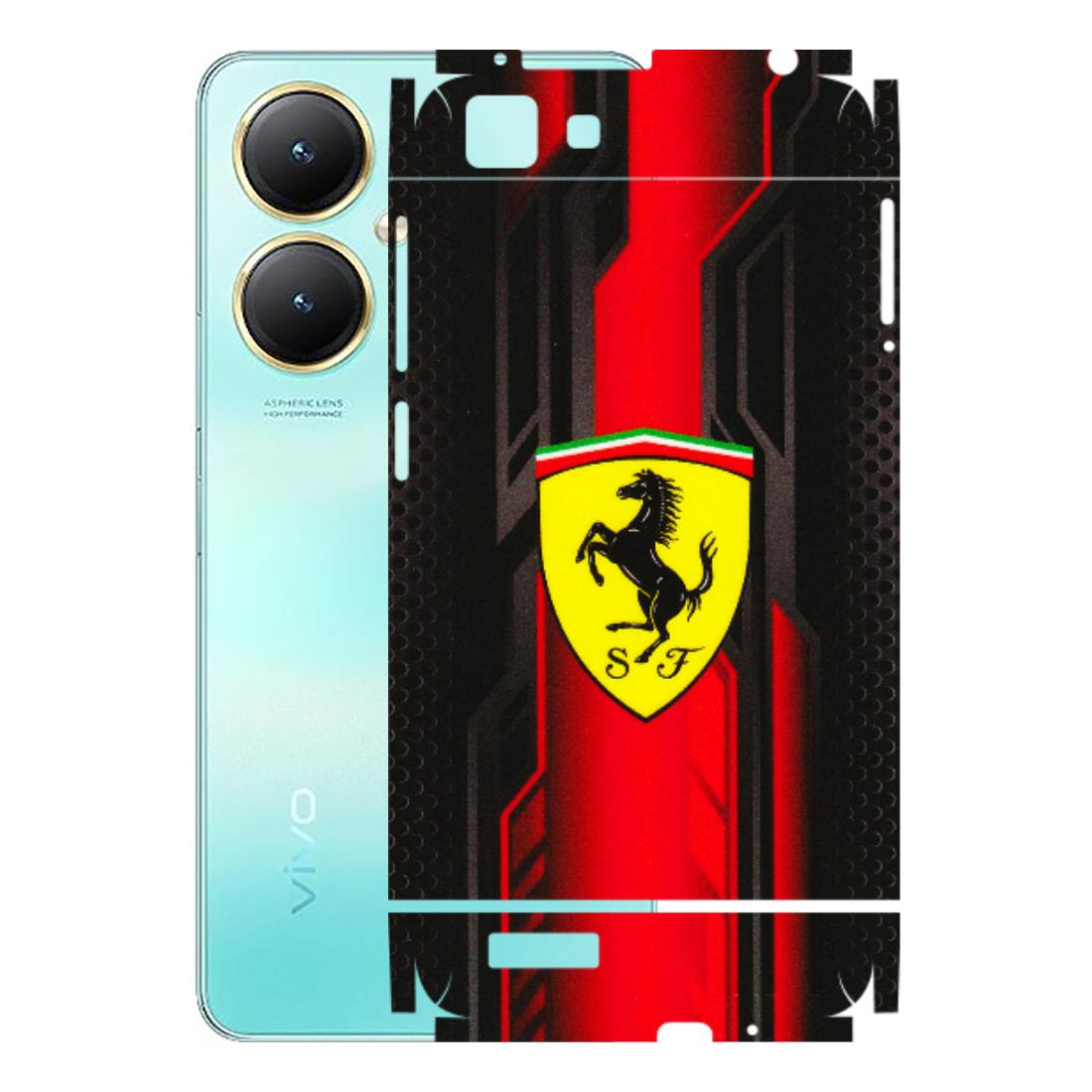 VIVO Y Series Phone Skins (All Models) - Black Ferrari Logo - 3D Embossed Finish (L-253) Vivo Y27