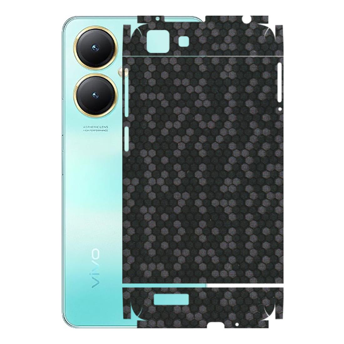 VIVO Y Series Phone Skins (All Models) - Black Grey Honeycomb Sober - 3D Embossed Finish (L-85) Vivo Y27