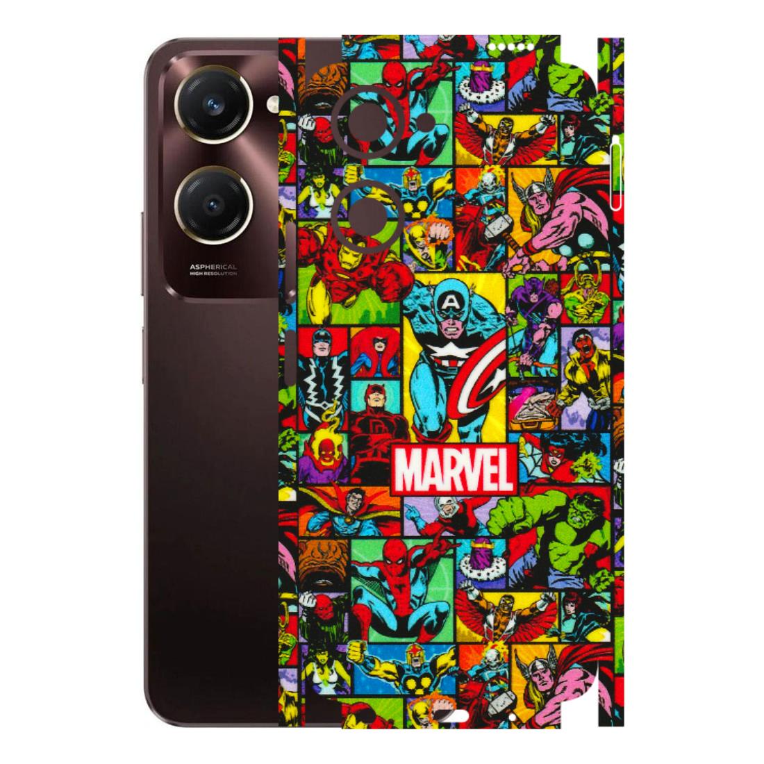 VIVO Y Series Phone Skins (All Models) - MARVELOUS Comic Characters - 3D Embossed Finish (L-129) Vivo Y28S (5G)