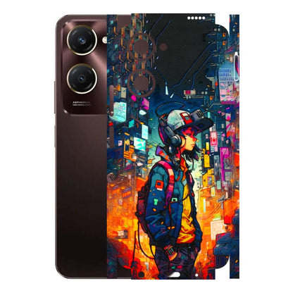 VIVO Y Series Phone Skins (All Models) - Street Anime Guy - 3D Embossed Finish (L-158) Vivo Y28S (5G)