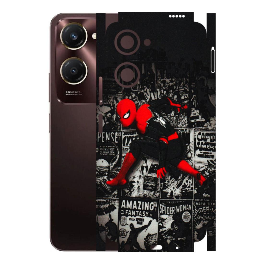 VIVO Y Series Phone Skins (All Models) - SpiderMan New - 3D Embossed Finish (L-162) Vivo Y28S (5G)