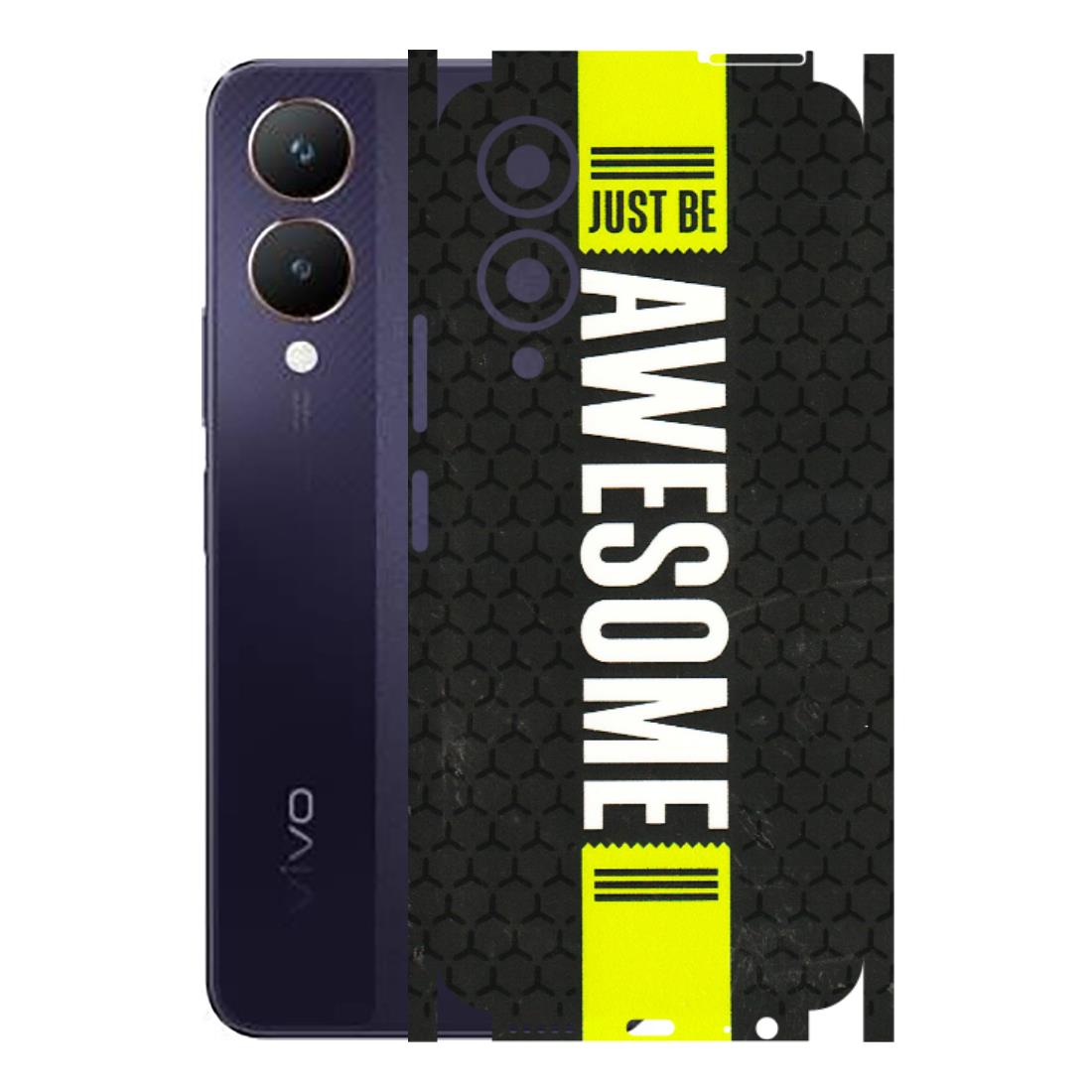 VIVO Y Series Phone Skins (All Models) - Just Be Awesome - 3D Embossed Finish (L-101) Vivo Y28 5G