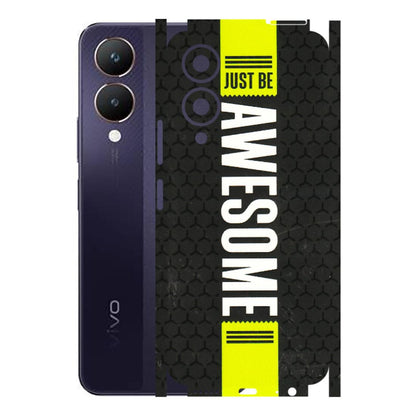 VIVO Y Series Phone Skins (All Models) - Just Be Awesome - 3D Embossed Finish (L-101) Vivo Y28 5G