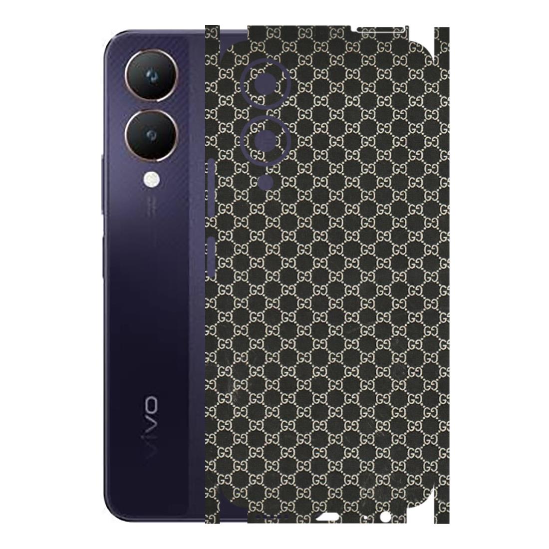 VIVO Y Series Phone Skins (All Models) - Black G Print - 3D Embossed Finish (L-109) Vivo Y28 5G