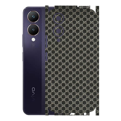 VIVO Y Series Phone Skins (All Models) - Black G Print - 3D Embossed Finish (L-109) Vivo Y28 5G