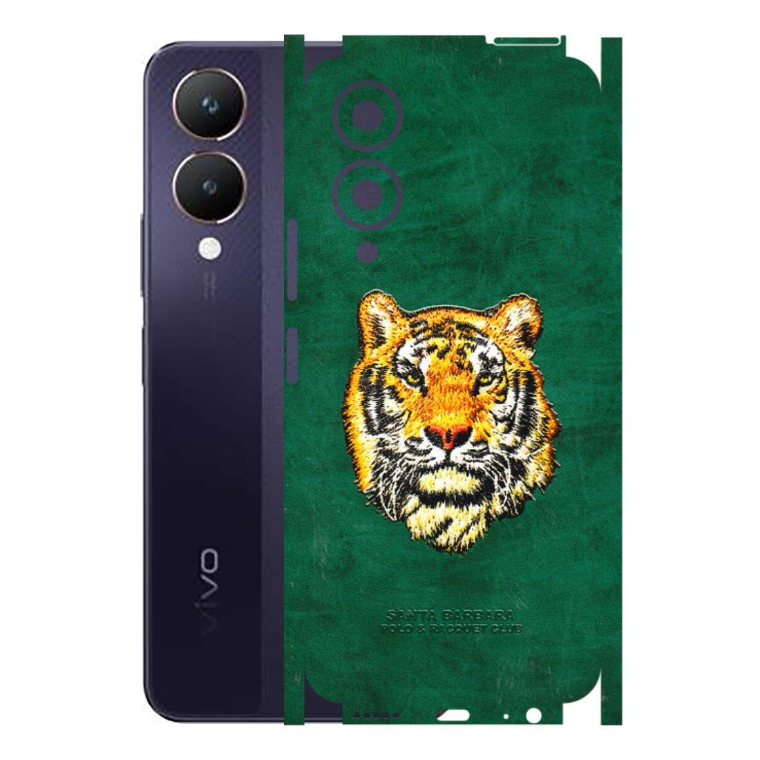 VIVO Y Series Phone Skins (All Models) - Leather Feel Tiger - 3D Embossed Finish (L-111) Vivo Y28 5G