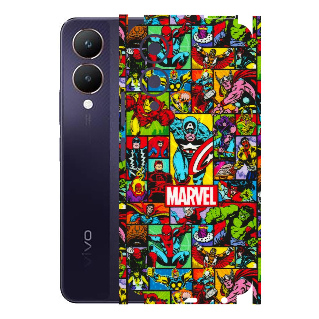 VIVO Y Series Phone Skins (All Models) - MARVELOUS Comic Characters - 3D Embossed Finish (L-129) Vivo Y28 5G