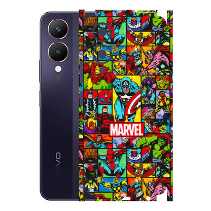 VIVO Y Series Phone Skins (All Models) - MARVELOUS Comic Characters - 3D Embossed Finish (L-129) Vivo Y28 5G