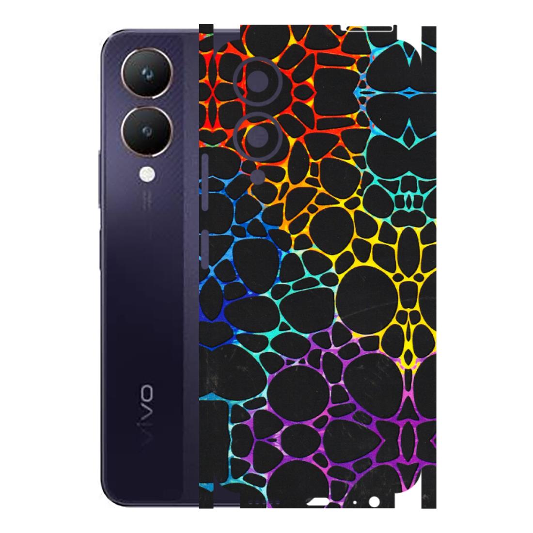 VIVO Y Series Phone Skins (All Models) - Abstract Art MultiColour - 3D Embossed Finish (L-133) Vivo Y28 5G