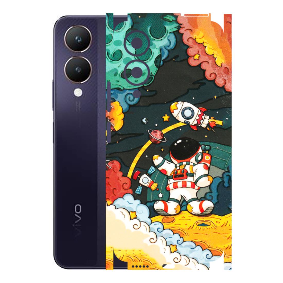 VIVO Y Series Phone Skins (All Models) - Astronauts & Spaceship - 3D Embossed Finish (L-145) Vivo Y28 5G