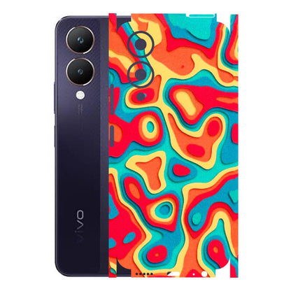 VIVO Y Series Phone Skins (All Models) - Abstract Swirl - 3D Embossed Finish (L-150) Vivo Y28 5G