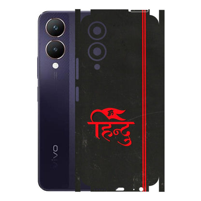 VIVO Y Series Phone Skins (All Models) - Hindu Black - 3D Embossed Finish (L-153) Vivo Y28 5G
