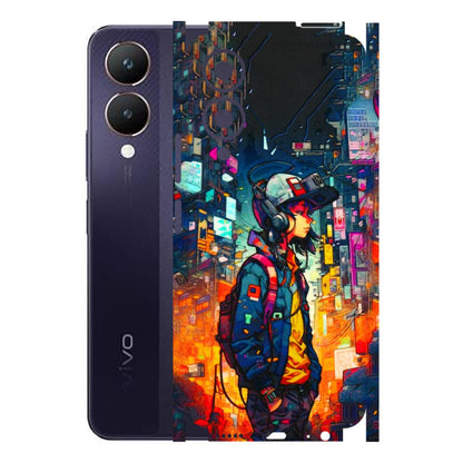 VIVO Y Series Phone Skins (All Models) - Street Anime Guy - 3D Embossed Finish (L-158) Vivo Y28 5G