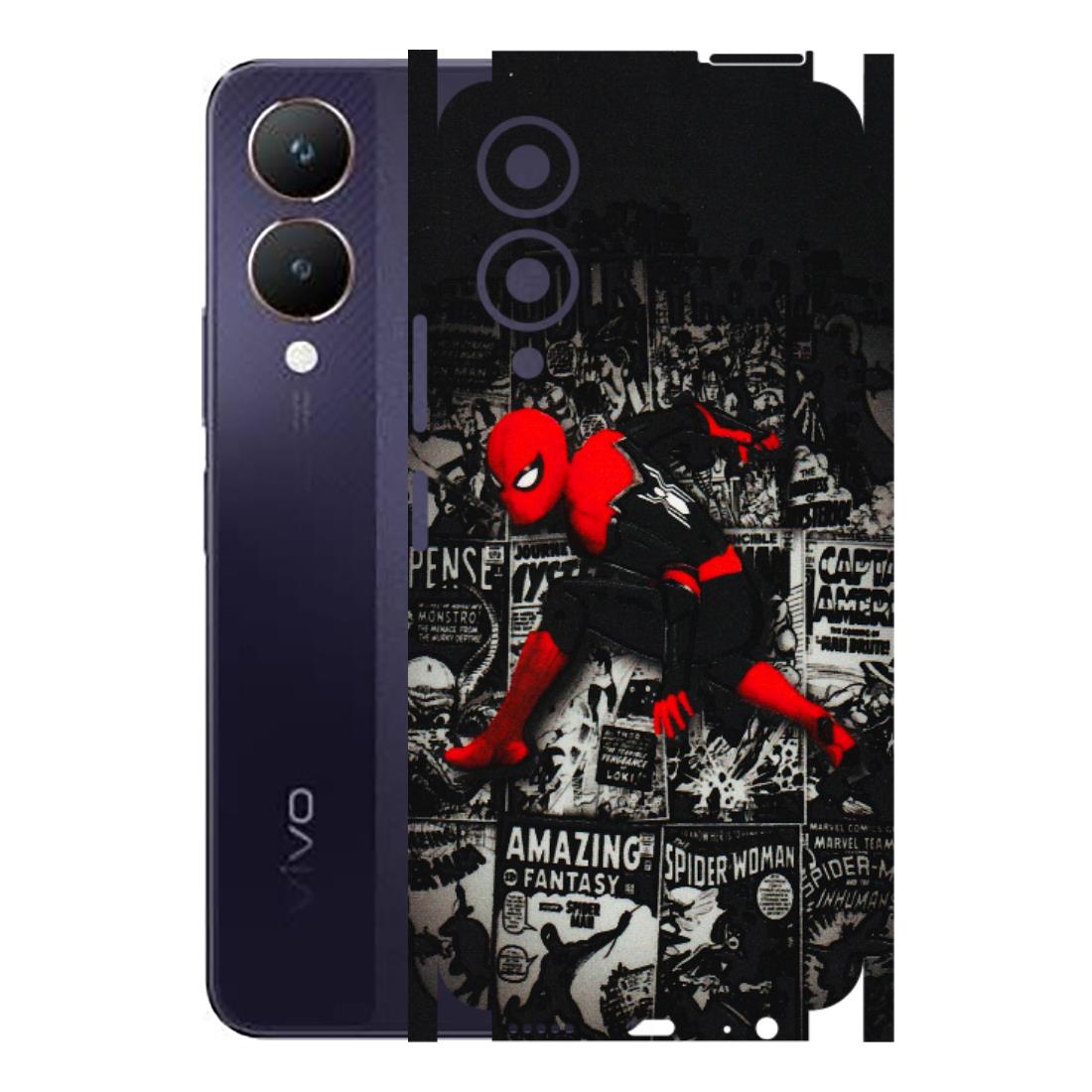VIVO Y Series Phone Skins (All Models) - SpiderMan New - 3D Embossed Finish (L-162) Vivo Y28 5G