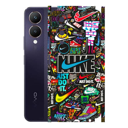 VIVO Y Series Phone Skins (All Models) - Just Do It Doodles - 3D Embossed Finish (L-166) Vivo Y28 5G