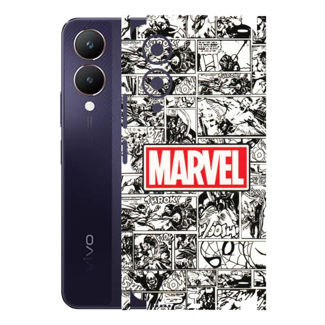 VIVO Y Series Phone Skins (All Models) - Marvel Comic - 3D Embossed Finish (L-171) Vivo Y28 5G