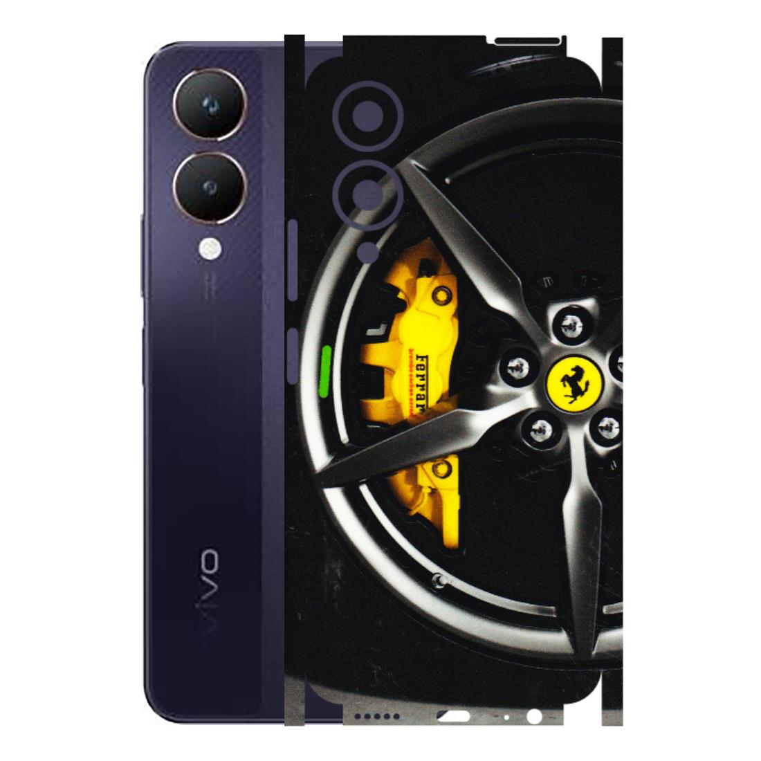 VIVO Y Series Phone Skins (All Models) - Ferrari Wheel Alloy - 3D Embossed Finish (L-173) Vivo Y28 5G
