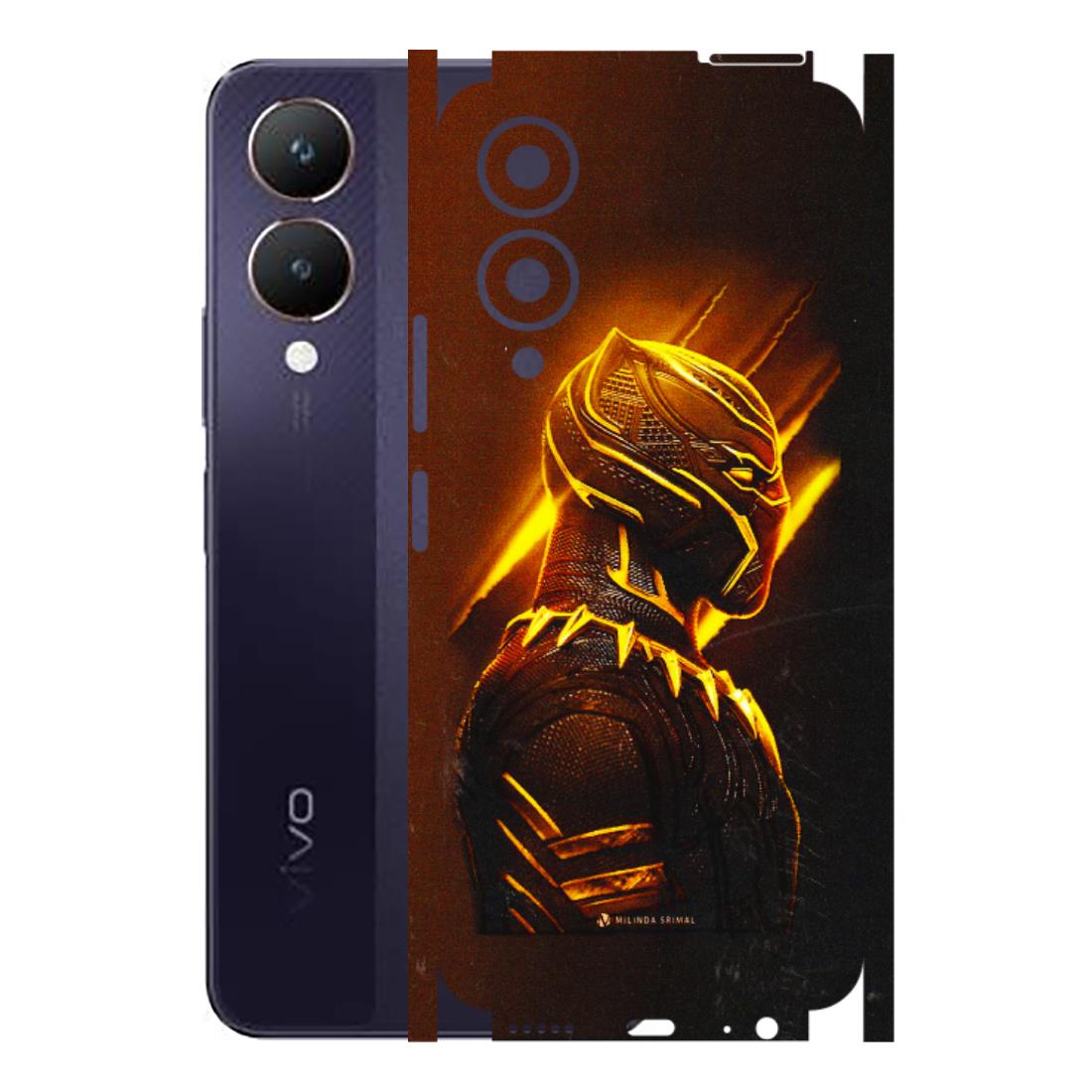 VIVO Y Series Phone Skins (All Models) - Gold Black Panther - 3D Embossed Finish (L-181) Vivo Y28 5G