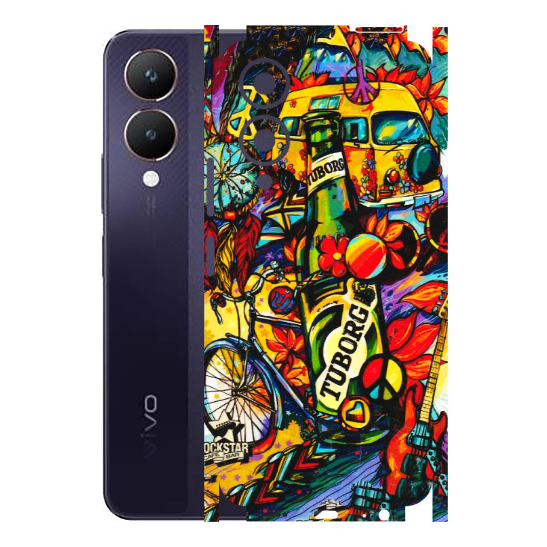 VIVO Y Series Phone Skins (All Models) - Cool Beer Bottle - 3D Embossed Finish (L-193) Vivo Y28 5G