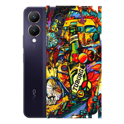 VIVO Y Series Phone Skins (All Models) - Cool Beer Bottle - 3D Embossed Finish (L-193) Vivo Y28 5G