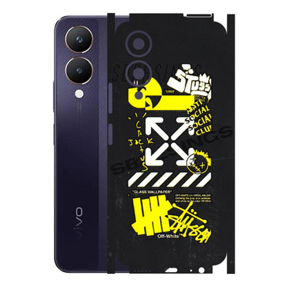 VIVO Y Series Phone Skins (All Models) - Anti Social Graffiti - 3D Embossed Finish (L-198) Vivo Y28 5G