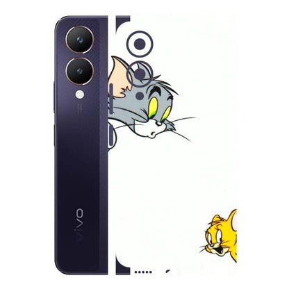 VIVO Y Series Phone Skins (All Models) - Cute Tom And Jerry - 3D Embossed Finish (L-220) Vivo Y28 5G