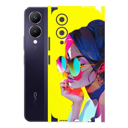 VIVO Y Series Phone Skins (All Models) - Bold Stylish Girl - 3D Embossed Finish (L-222) Vivo Y28 5G