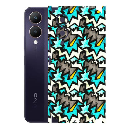 VIVO Y Series Phone Skins (All Models) - Funky Zig Zag - 3D Embossed Finish (L-223) Vivo Y28 5G