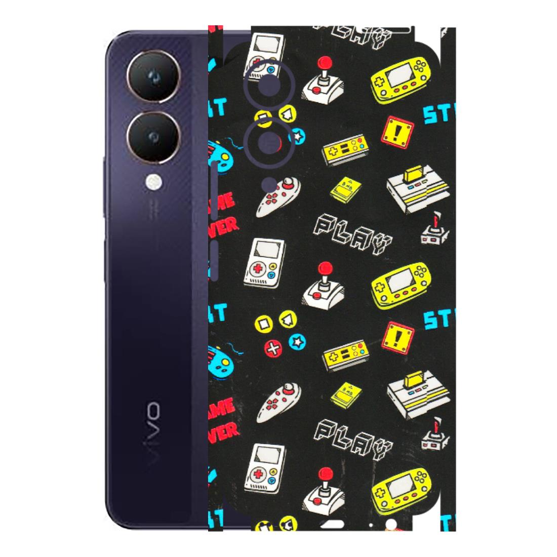 VIVO Y Series Phone Skins (All Models) - Gaming Doodles - 3D Embossed Finish (L-224) Vivo Y28 5G